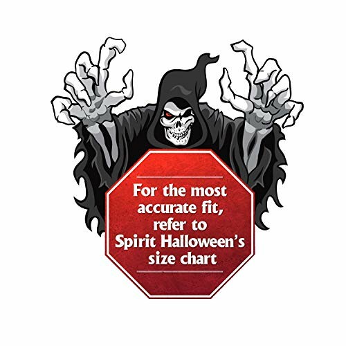 Grim Reaper with warning sign for accurate sizing.