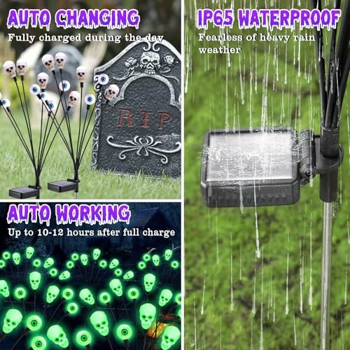 Halloween solar lights with waterproof feature and auto working.