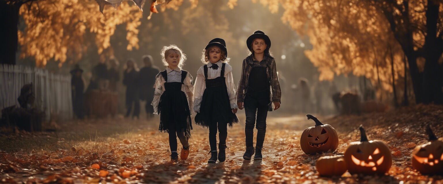 Kids playing Halloween games