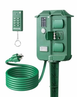 DEWENWILS Outdoor Power Stake Timer